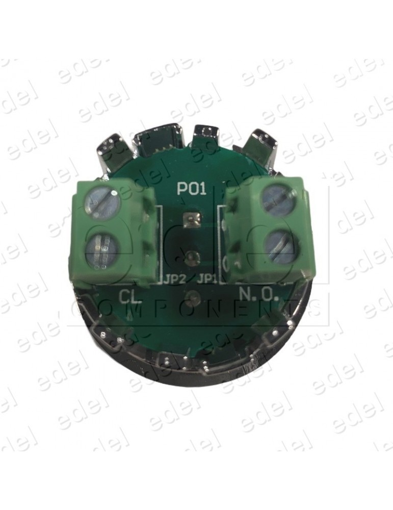 PULSADOR EDEL REGLETA CROMO LUMINOSO ROJO (-3)