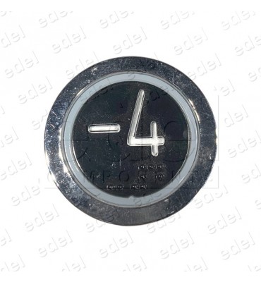 PULS. EDEL REGLETA CROMO LUM. ROJO -4