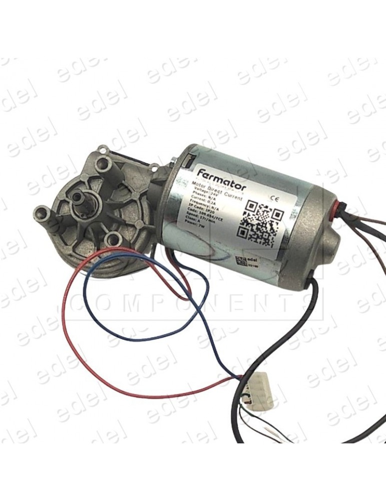 CMT-DCE068 MOTEUR FERMATOR COURANT CONTINUE ASYNCHRONE 24V 17 RPM AVEC ENCODEUR PORTE BUS MODELE PLAT (ECC+)