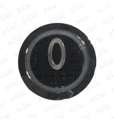 PULSADOR EDEL REGLETA CROMO LUMINOSO ROJO (0)