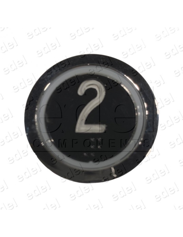 PULSADOR EDEL REGLETA CROMO LUMINOSO ROJO (2)