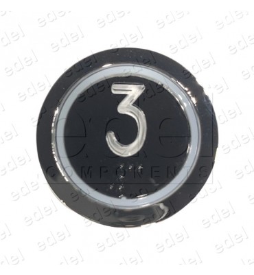 PULS. EDEL REGLETA CROMO LUM. ROJO 3