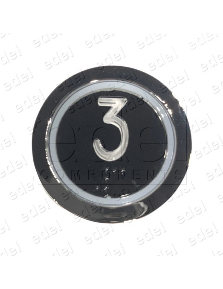 PULSADOR EDEL REGLETA CROMO LUMINOSO ROJO (3)