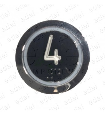 PULSADOR EDEL REGLETA CROMO LUMINOSO ROJO (4)