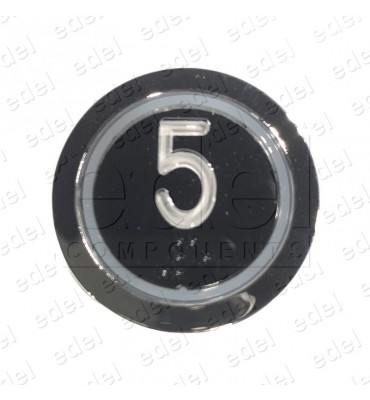 PULS. EDEL REGLETA CROMO LUM. ROJO 5