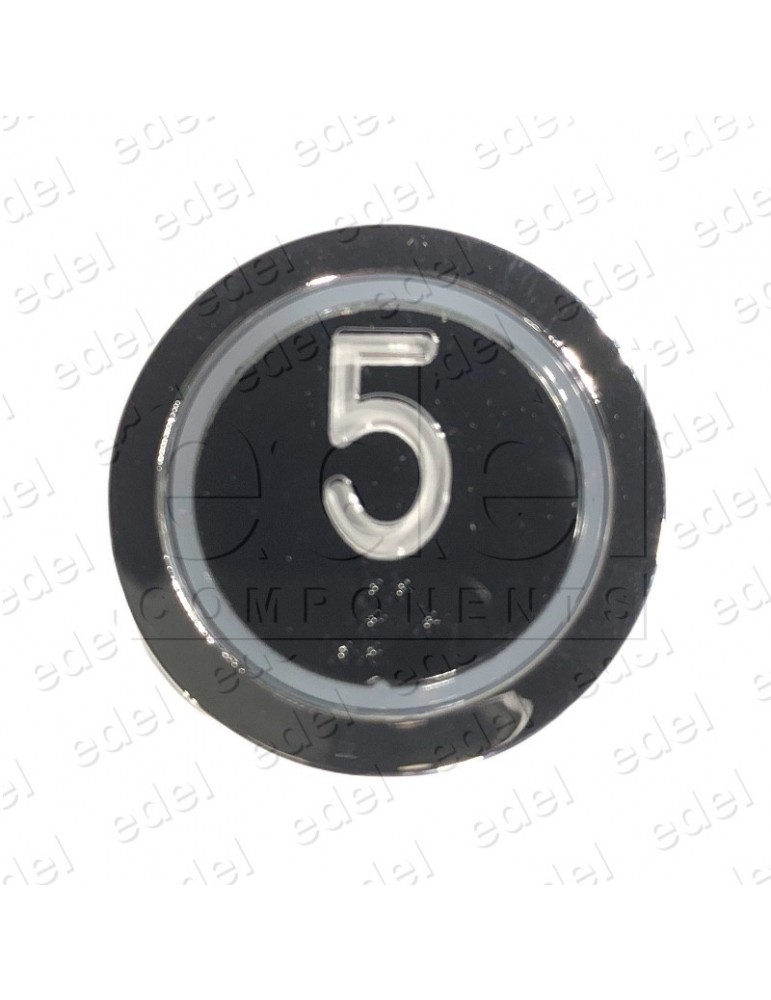 PULS. EDEL REGLETA CROMO LUM. ROJO 5