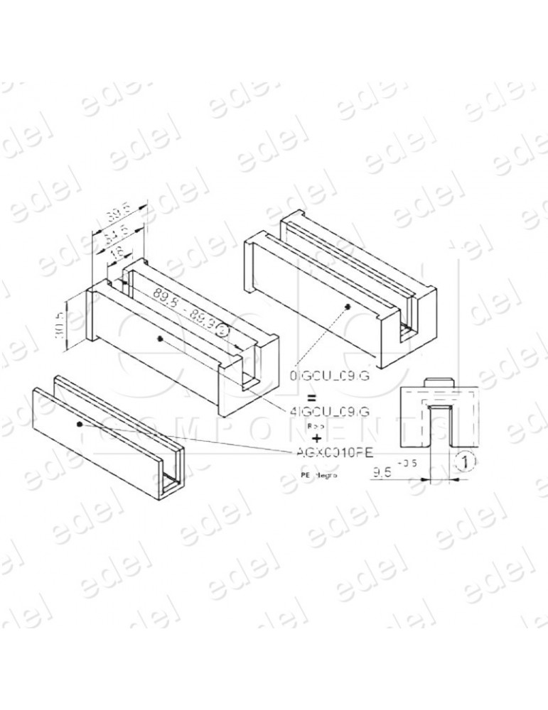 IGCUL09IG GUIADOR MP MAC PUARSA COMBINADO FSUG 9 X 100 C/ALETAS Y TETON CENTRAL