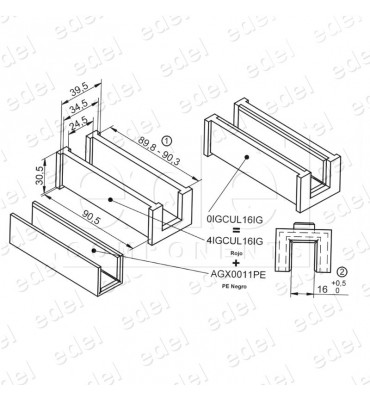 GUIADOR COMBINADO FSUG 16 X 100 C/ALETAS Y TETON C
