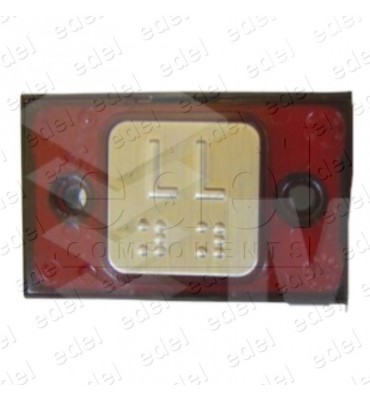 R2172PTBCRLL PULSADOR MP COMPAC BRAILLE CORONA 1C 24V ROJO (LL) RELIEVE