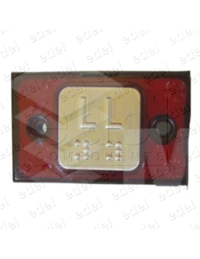 R2172PTBCRLL PULSADOR MP COMPAC BRAILLE CORONA 1C 24V ROJO (LL) RELIEVE