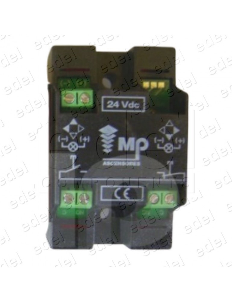 R2172PTBCRLL PULSADOR MP COMPAC BRAILLE CORONA 1C 24V ROJO (LL) RELIEVE