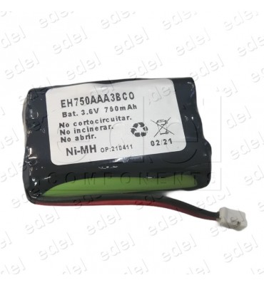 PACK BATERIA NIMH AAA PRECARGADA 3.6V 750mAH