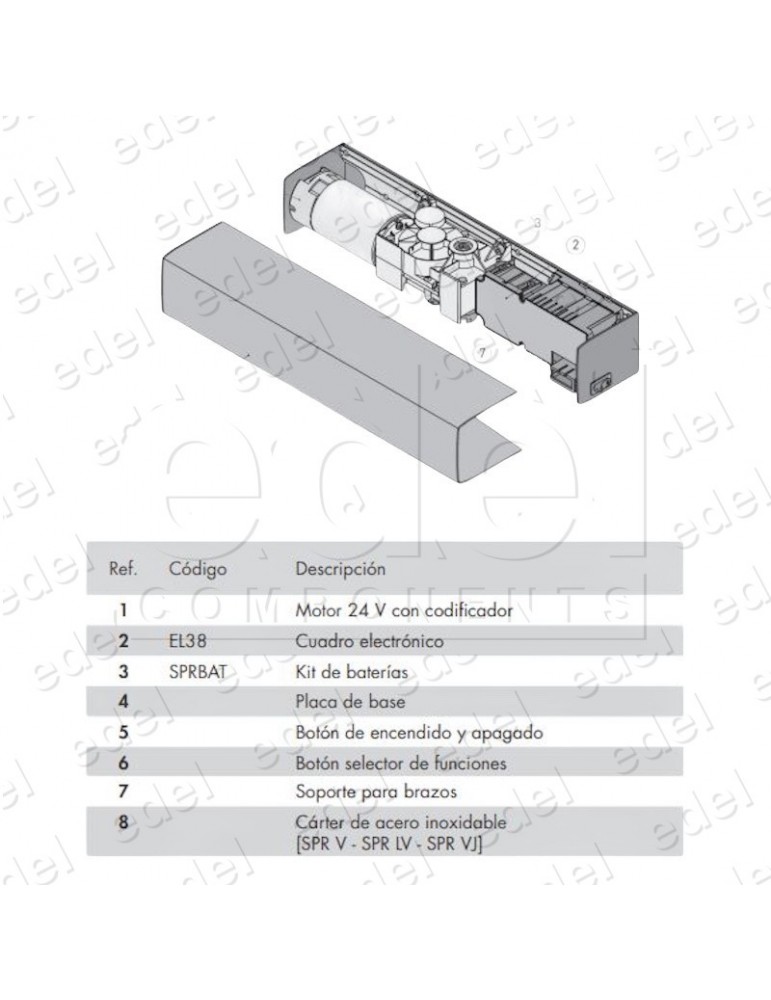 ABREPUERTAS DICTAMAT SPR L INOX. 24VDC