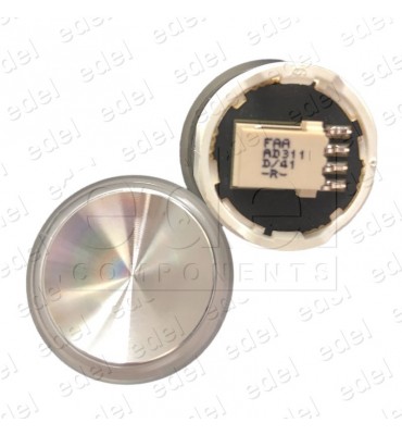 FAA25090AD311 PULSADOR OTIS 2000 REDONDO ANILLO LUMINOSO ROJO MCS MATE