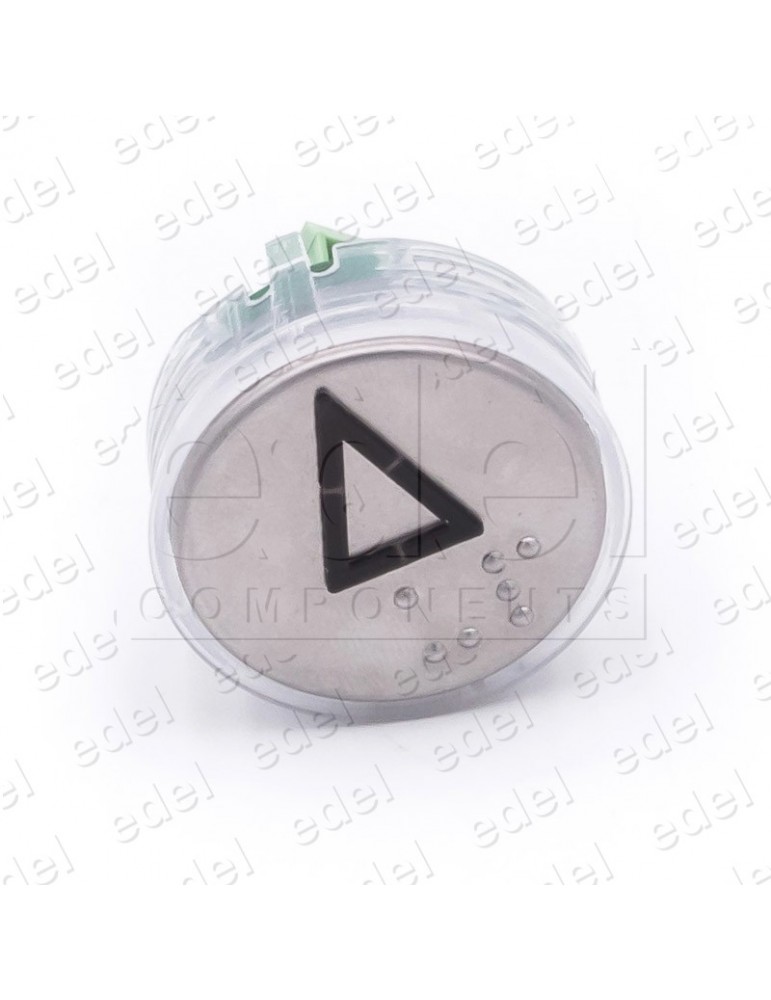 PULSADOR VEGA VENUS LUMINOSO  ROJO 12/24V FLECHA SUBIDA