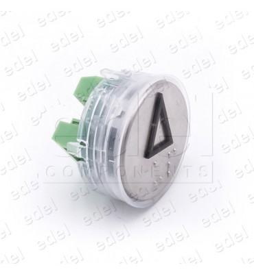 BOUTON VEGA VENUS  LUM.  ROUGE 12/24V  FLÊCHE MONTÉE