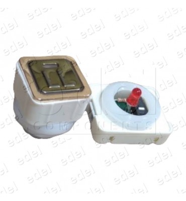 PULSADOR JMT TAD DORADO 24V ROJO (LL)