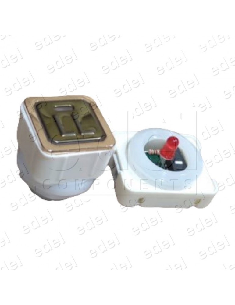 PULSADOR JMT TAD DORADO 24V ROJO (LL)