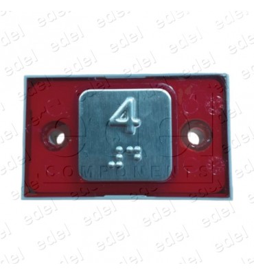 R2172PTBCR04 PULSADOR MAC PUARSA COMPAC BRAILLE COR 1C 24V ROJO 4