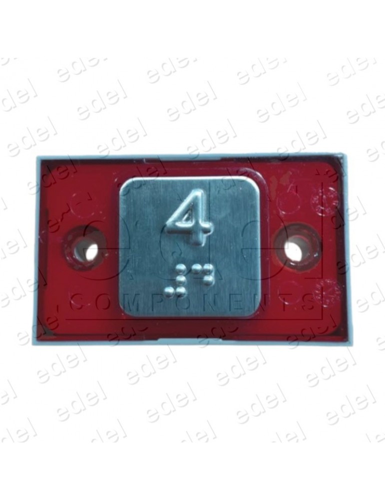 R2172PTBCR04 PUSH BUTTON MAC PUARSA COMPAC BRAILLE COR 1C 24V RED 4