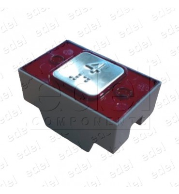 R2172PTBCR04 BOUTON MAC PUARSA COMPAC BRAILLE COR 1C 24V ROUGE 4