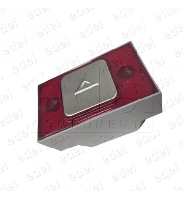 PULSADOR MP COMPAC BRA COR 1C 24V ROJO RELIEVE (FLECHA SUBIDA)