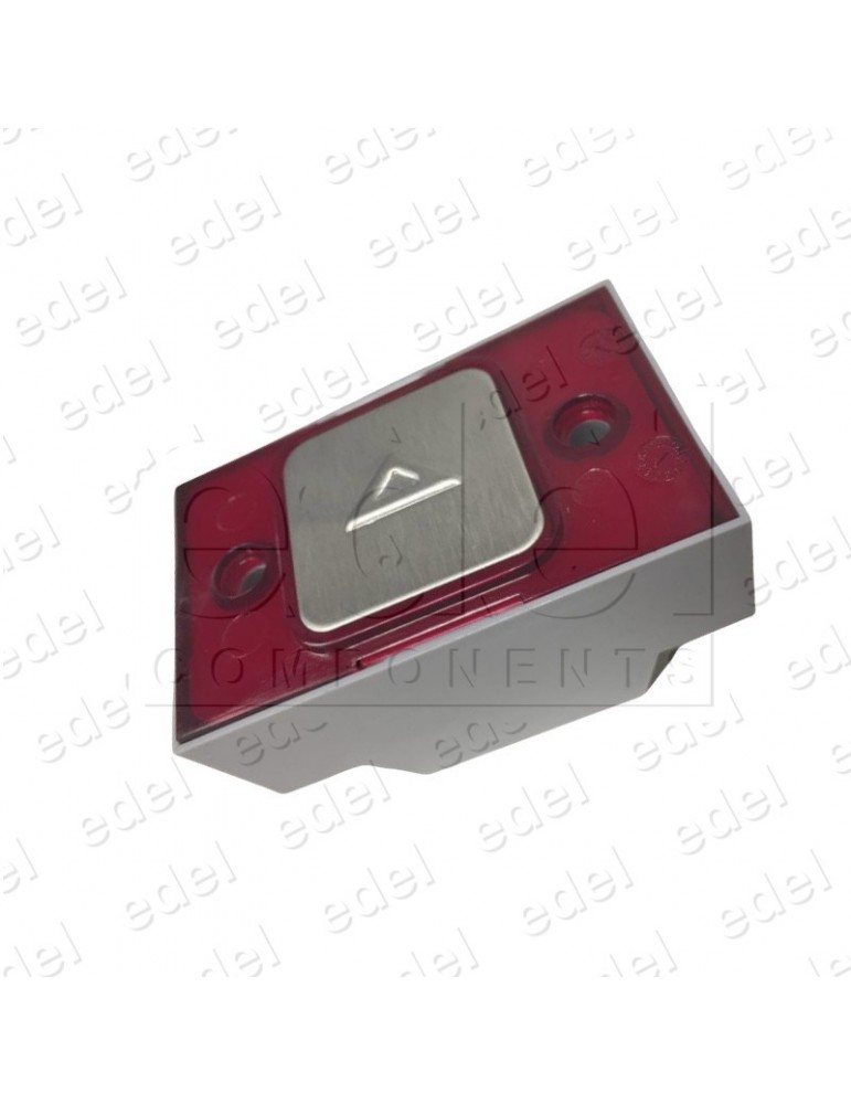 PULSADOR MP COMPAC BRA COR 1C 24V ROJO RELIEVE (FLECHA SUBIDA)