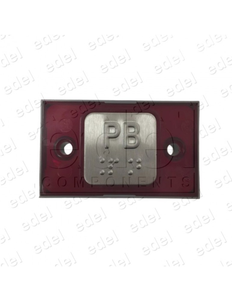 R2172PTBCRPB BOUTON MAC PUARSA COMPAC BRAILLE COR 1C 24V ROUGE PB