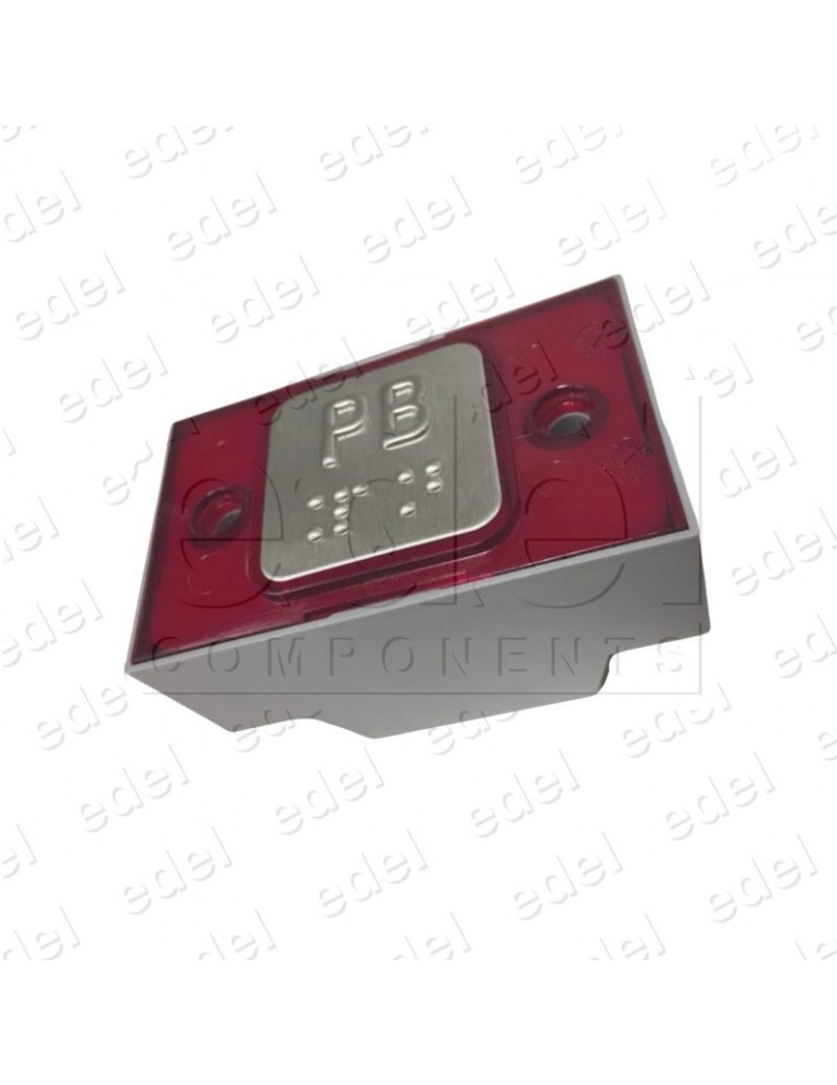R2172PTBCRPB BOUTON MAC PUARSA COMPAC BRAILLE COR 1C 24V ROUGE PB