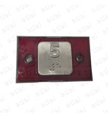 R2172PTBCR05 PULSADOR MAC PUARSA COMPAC BRAILLE COR 1C 24V ROJO (5)