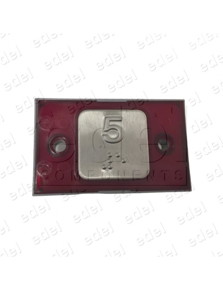 R2172PTBCR05 PULSADOR MAC PUARSA COMPAC BRAILLE COR 1C 24V ROJO (5)