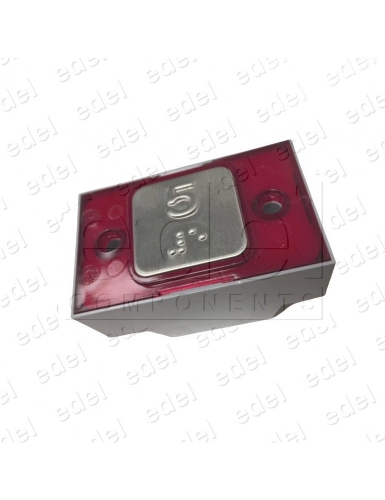 R2172PTBCR05 PULSADOR MAC PUARSA COMPAC BRAILLE COR 1C 24V ROJO (5)