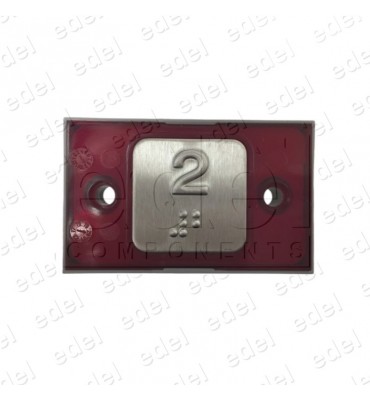 R2172PTBCR02 PULSADOR MAC PUARSA COMPAC BRAILLE COR 1C 24V ROJO (2)