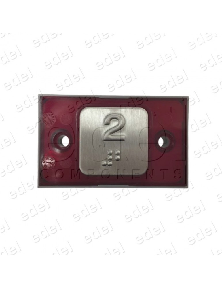 R2172PTBCR02 PUSH BUTTON MAC PUARSA COMPAC BRAILLE COR 1C 24V RED 2