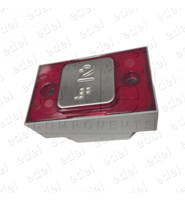 R2172PTBCR02 PULSADOR MAC PUARSA COMPAC BRAILLE COR 1C 24V ROJO (2)