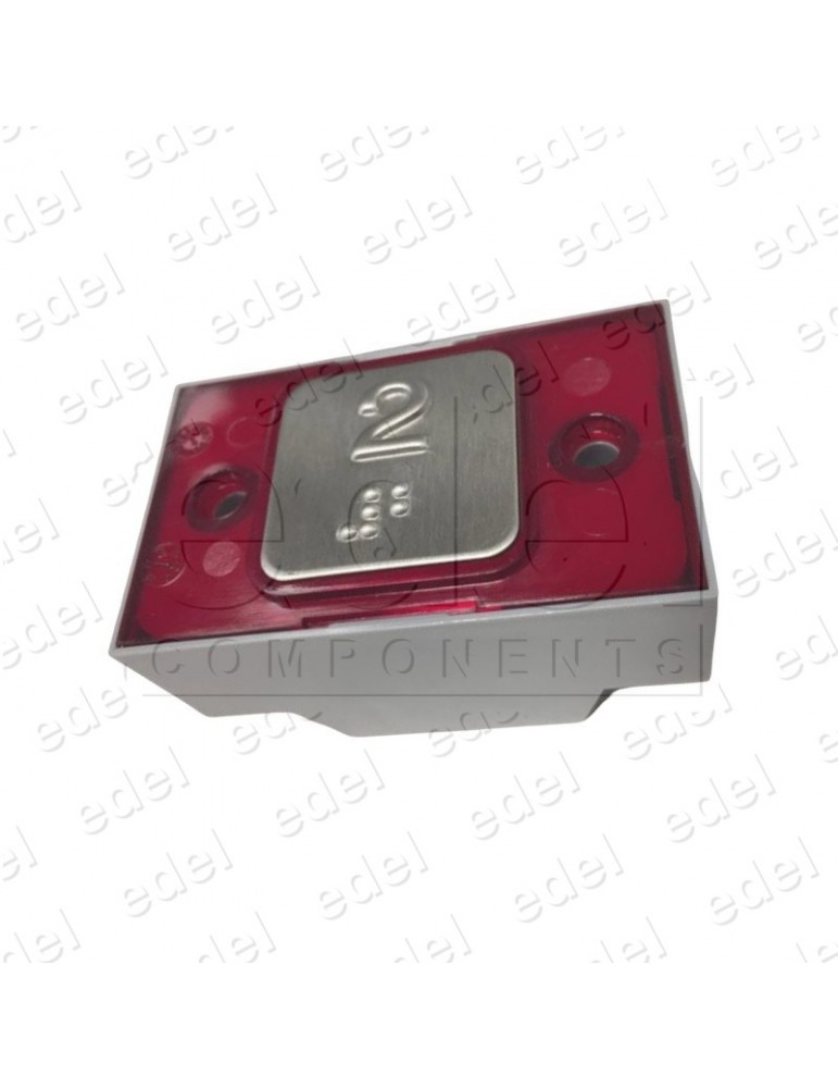 R2172PTBCR02 PULSADOR MAC PUARSA COMPAC BRAILLE COR 1C 24V ROJO (2)