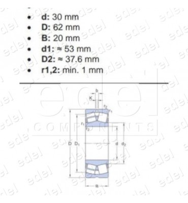 RODAMIENTOS 22206E SKF DE RODILLO ESCALERA