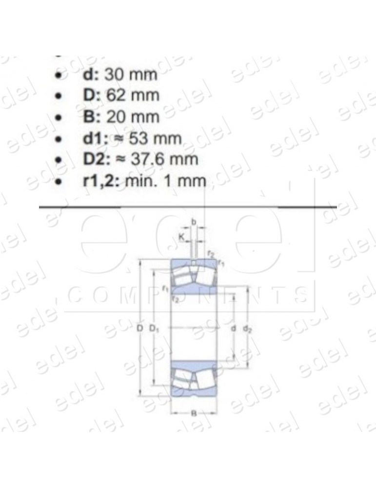 RODAMIENTOS 22206E SKF DE RODILLO ESCALERA