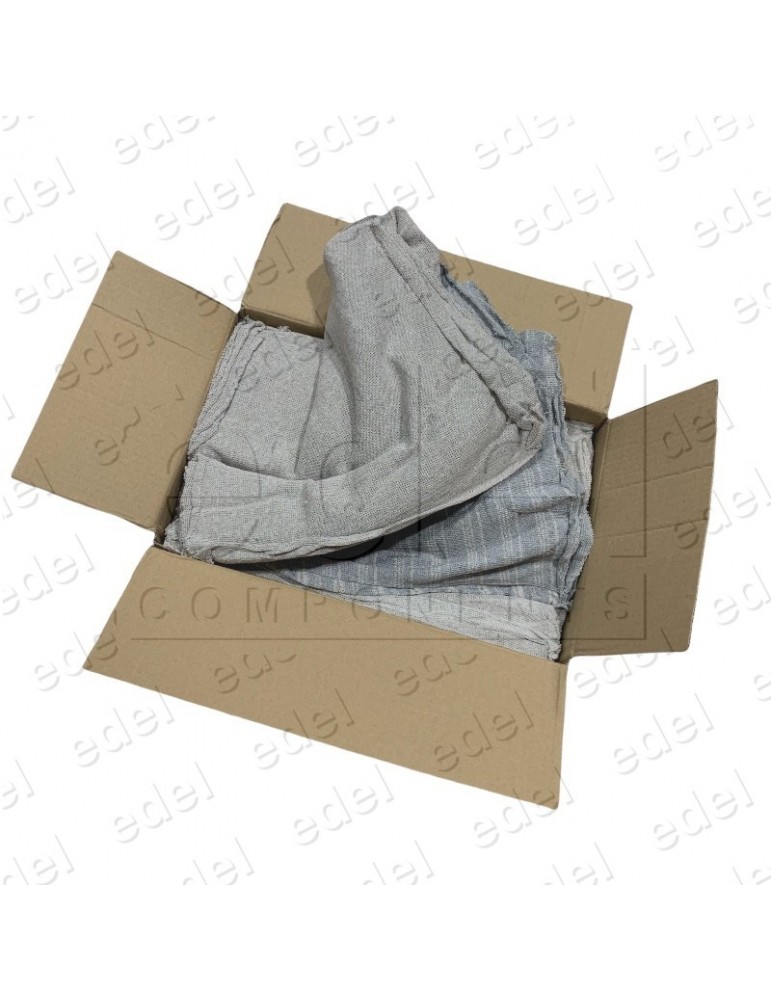 BOX OF BLUE RAGS WITH 5 KG