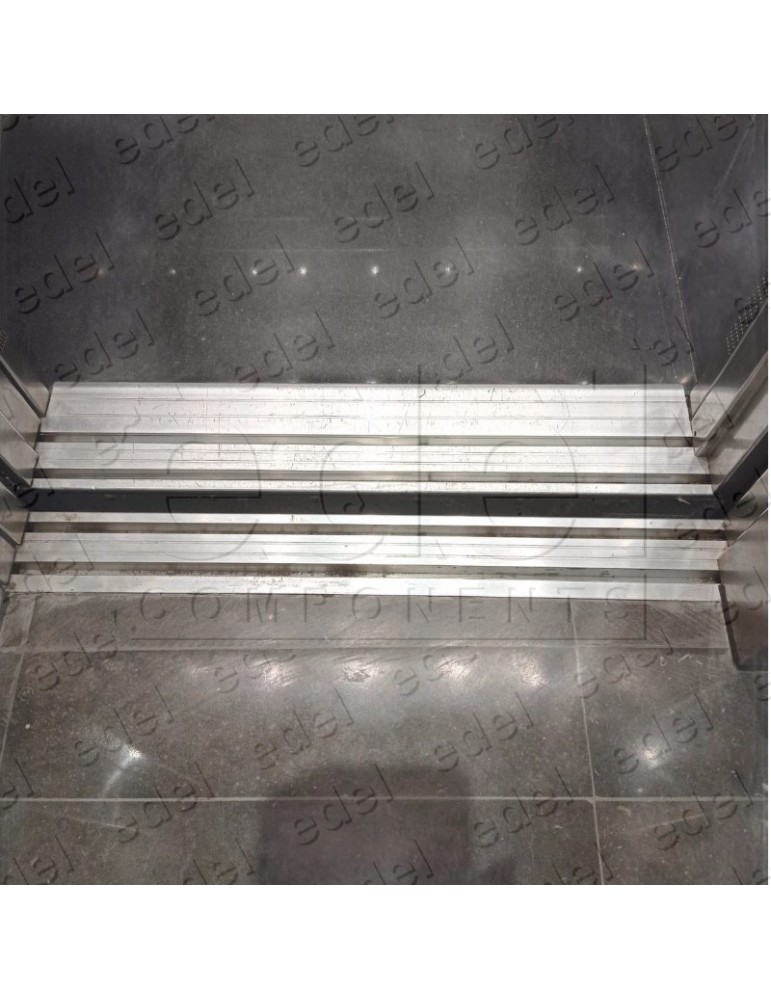 KM675736H20 PISADERA KONE MONOSPACE ALUMINIO CABINA Y RELLANO 100MM PL800 L1225 2 CANALES 1300 KG