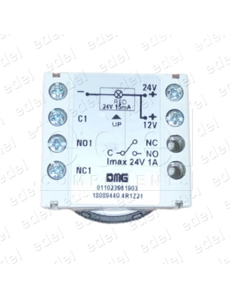 BMSVL34MR.00 1 PUSH BUTTON DMG BM MACRO RED LIGHT INOX 1