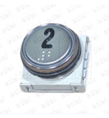 BMSVL34MR.00 2 PULSADOR DMG BM MACRO LUMINOSO ROJO INOX 2