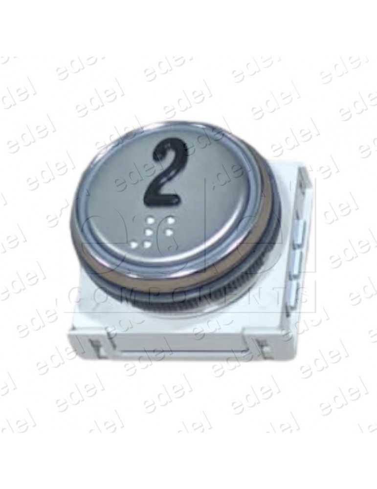 BMSVL34MR.00 2 BOUTON DMG BM MACRO  LUM. ROUGE INOX 2