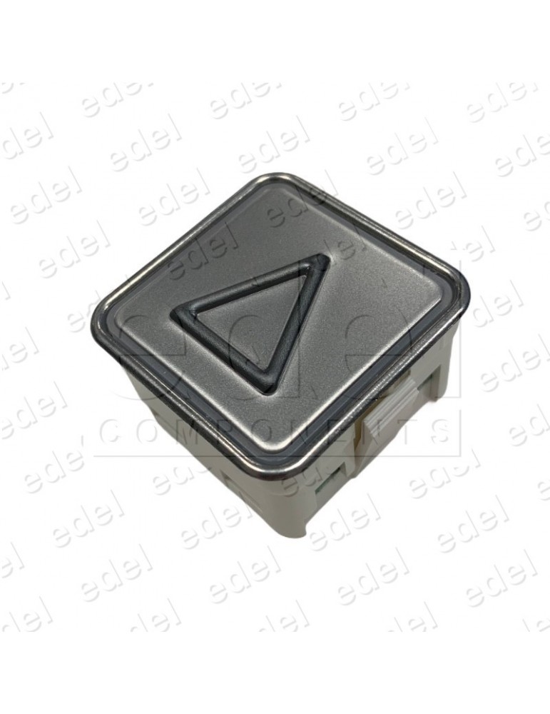 BOUTON SCHAEFER MT 42  SANS BRAILLE ROUGE INOX  FLÊCHE MONTÉE