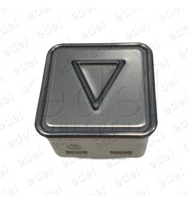 BOUTON SCHAEFER MT 42  SANS BRAILLE ROUGE INOX  FLÊCHE DESCENTE