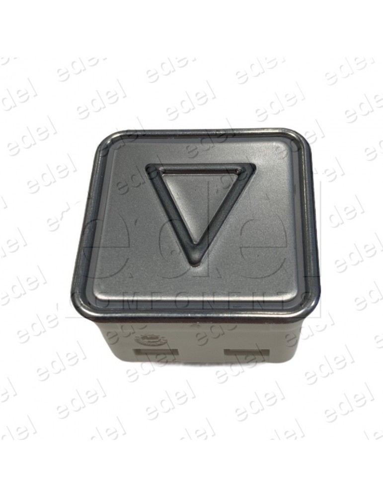 PULSADOR SCHAEFER MT42 SIN BRAILLE ROJO INOX FLECHA BAJADA