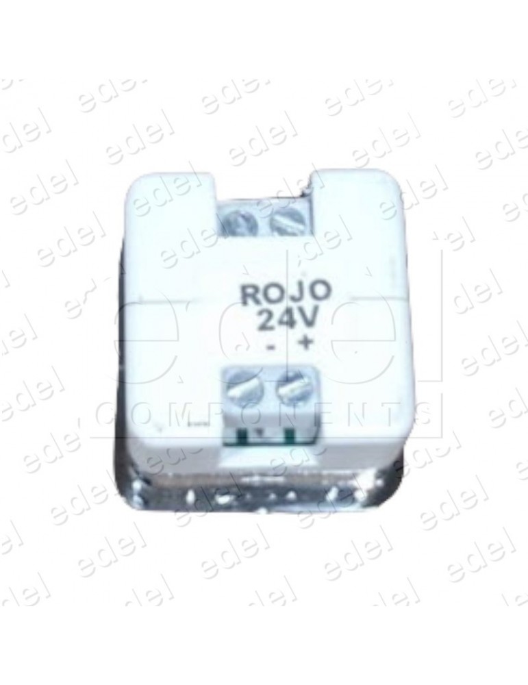 PLC.S/I.24V. BOUTON IRIMAR  CHROME  1NO  LUM.. 24V  ROUGE "S/I"